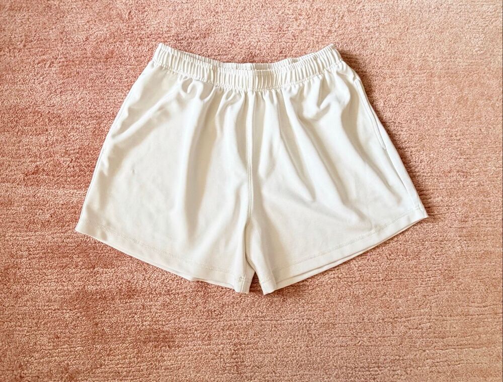 Elle Grey Ivory Knit Pull-On Shorts with Pockets Women’s Size M